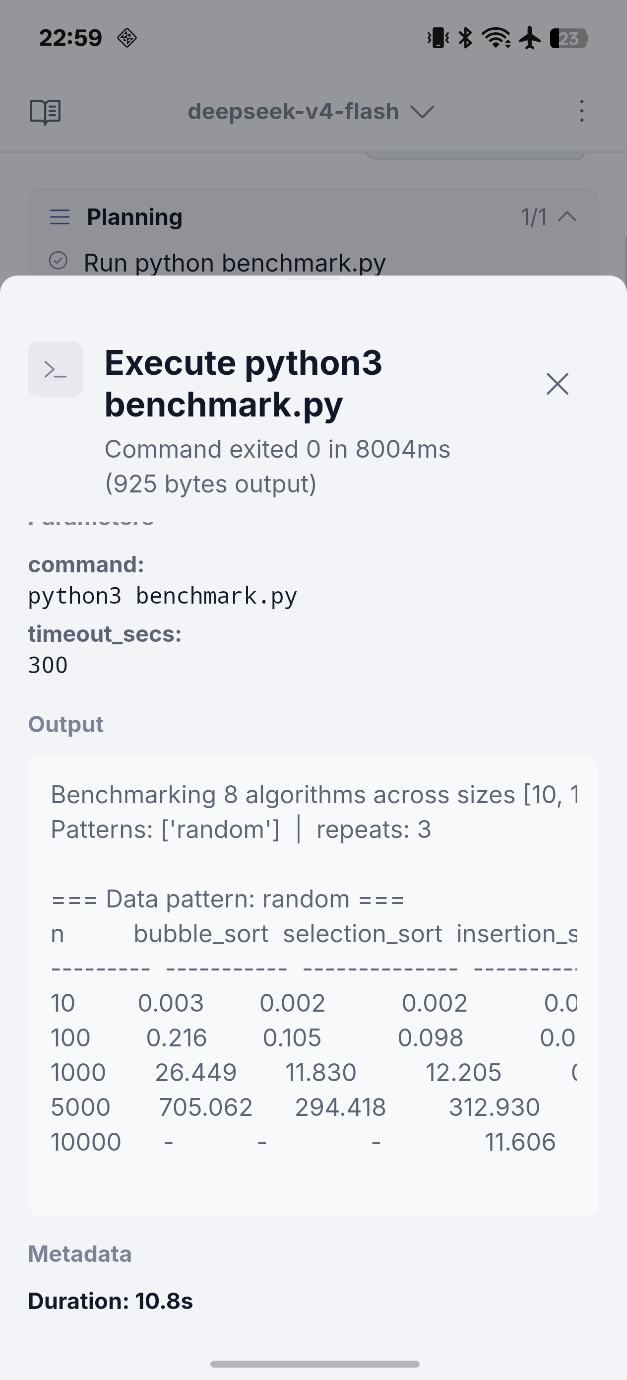 AI Agent benchmark results on phone — phone