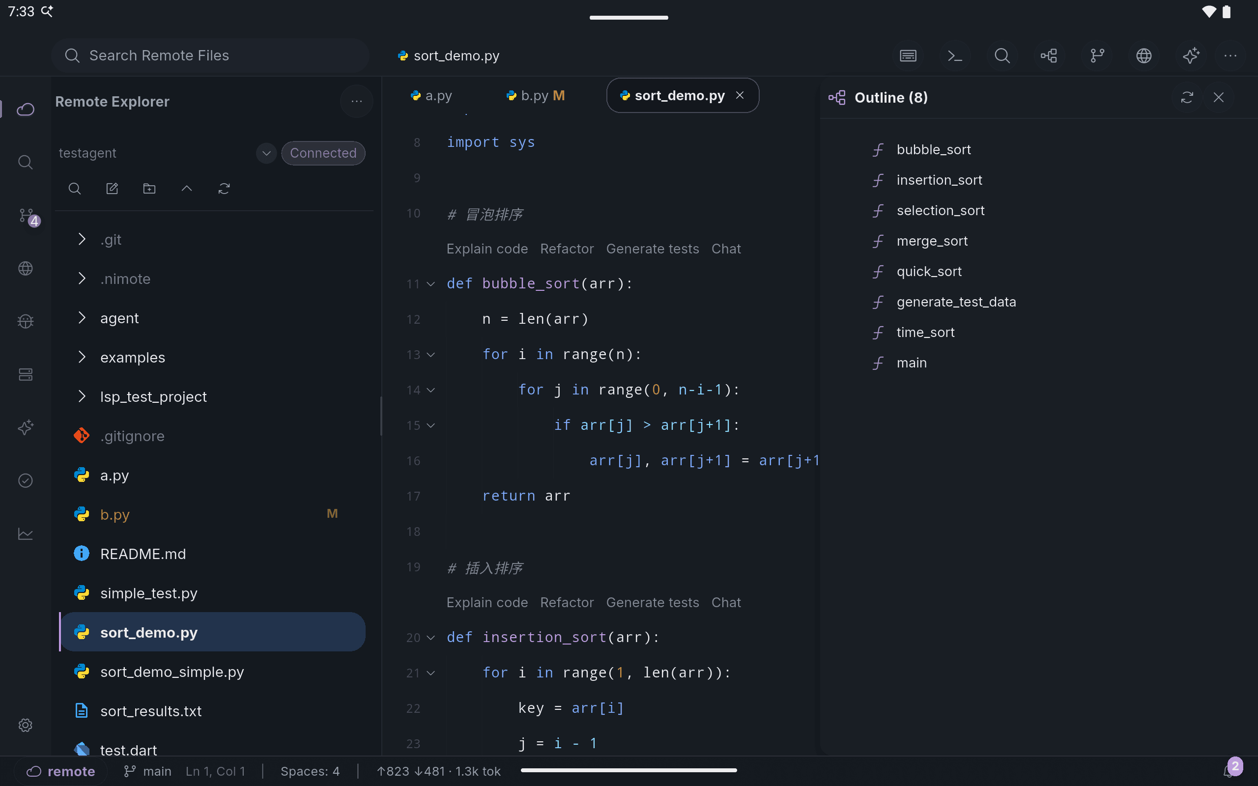 NimoteCode mobile IDE — iPad