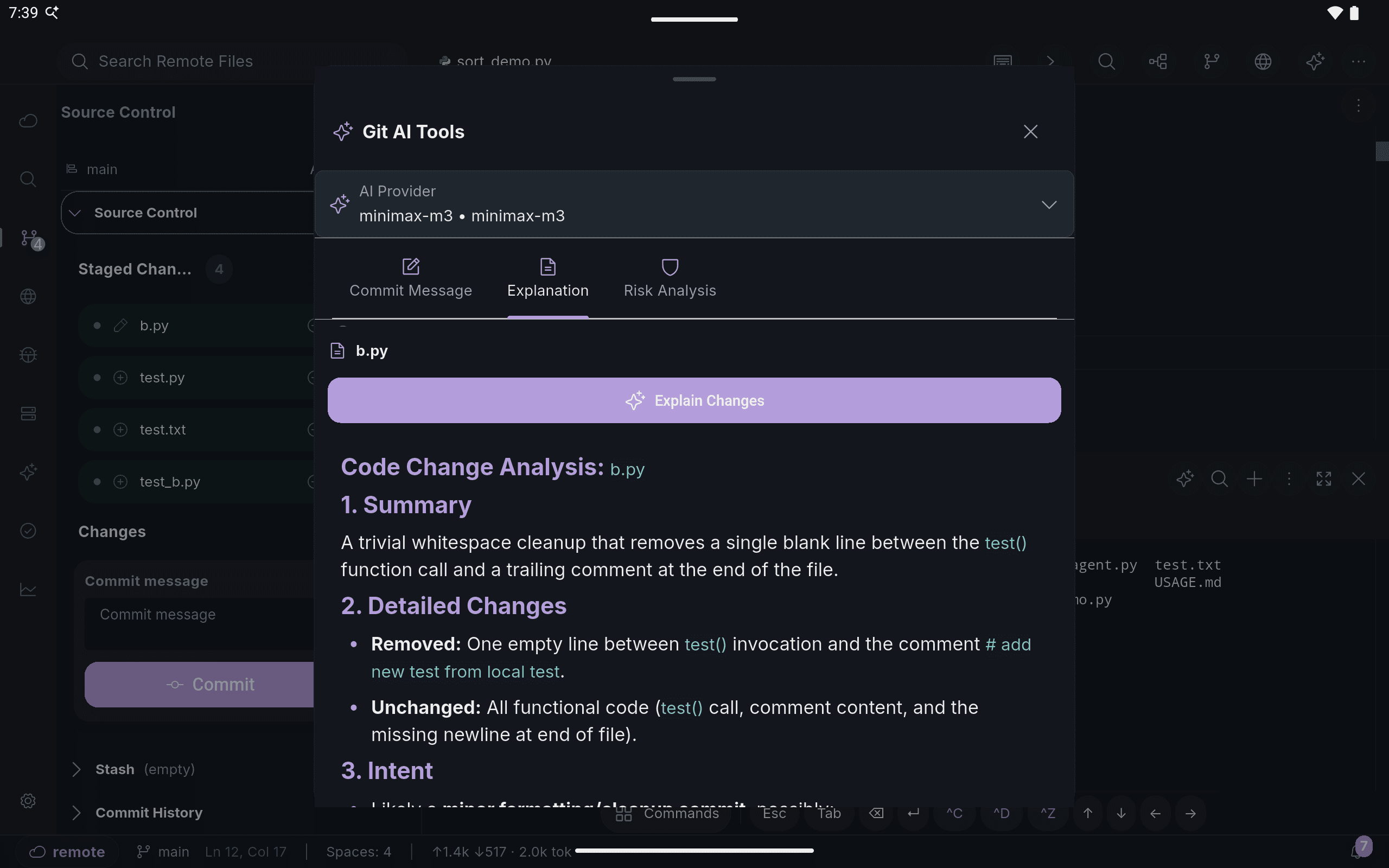 NimoteCode 移动 Git 审查 — iPad