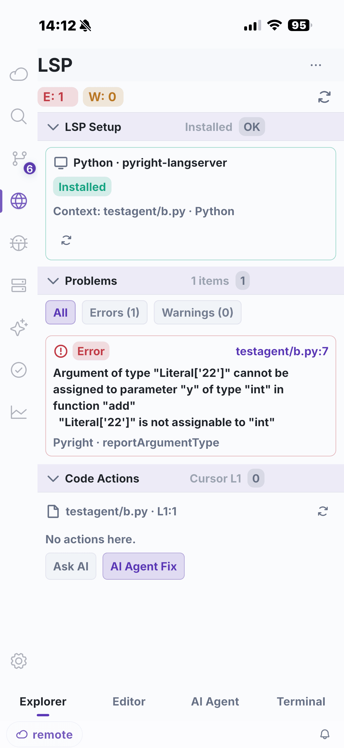 NimoteCode LSP 诊断 — phone